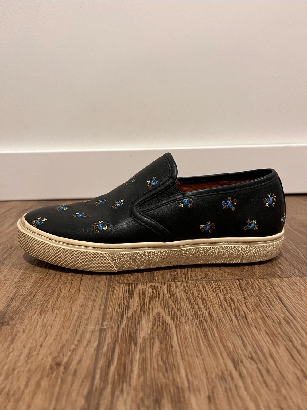 COACH Prairie Floral Leather Slip On Sneaker - Picture 10 of 13